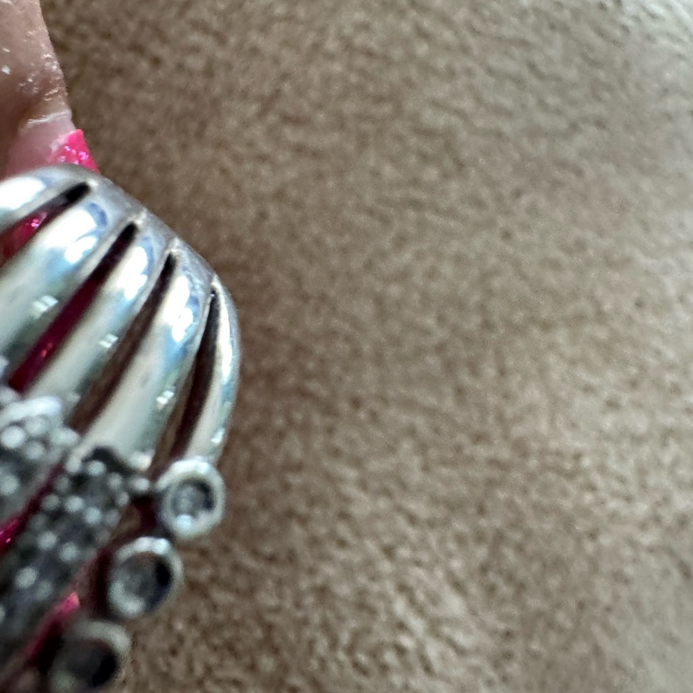 Women's Sterling Silver and Diamond Ring - Picture 8 of 9